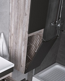 Grossman Пенал подвесной Талис 35 с б/к бетон пайн/графит матовый – фотография-4